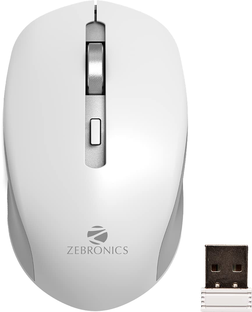 ZEBRONICS Zeb-Jaguar Wireless Mouse, 2.4GHz with USB Nano Receiver, High Precisi