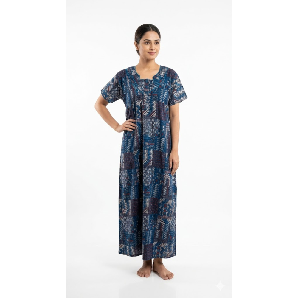 Indigo Mosaic Lounge Kaftan