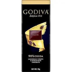 Godiva 90% Cocoa Intense Dark Chocolate Bar Rich and Luxurious Smooth Taste Prem