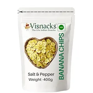 VISNACKS Nendran Banana Chips, Salt & Pepper Seasoned